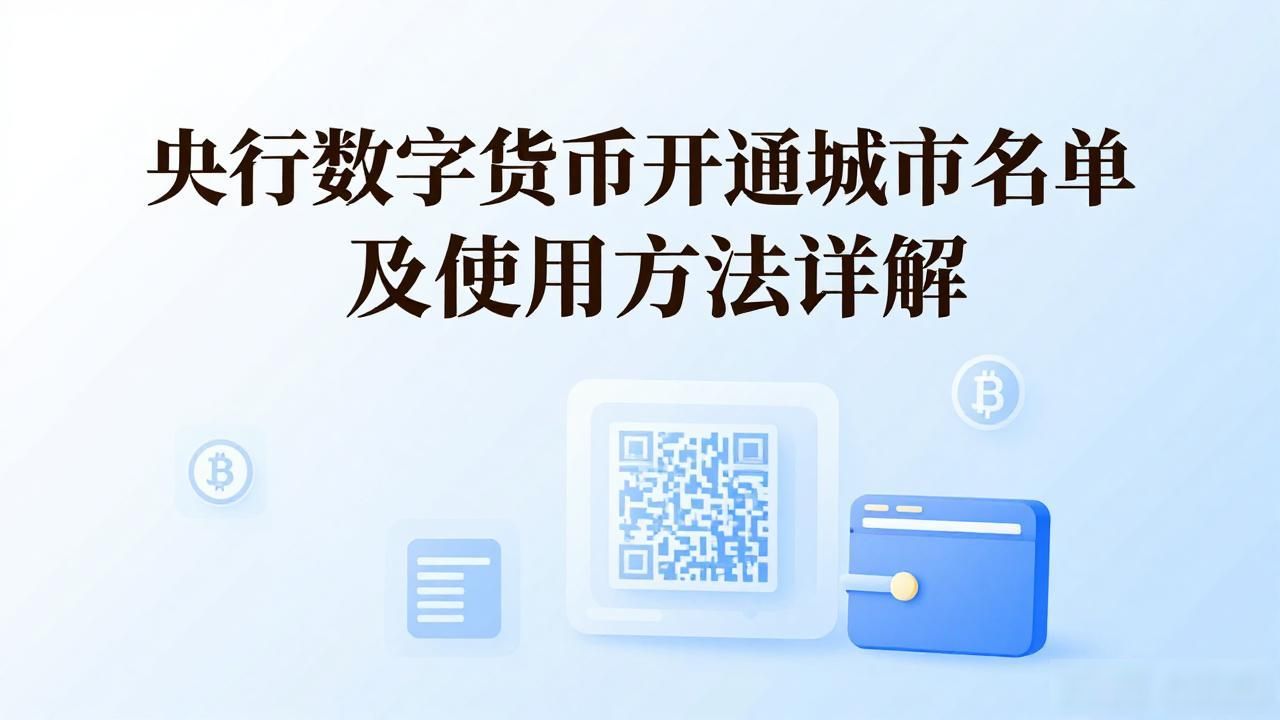 央行数字货币开通城市名单及使用方法详解