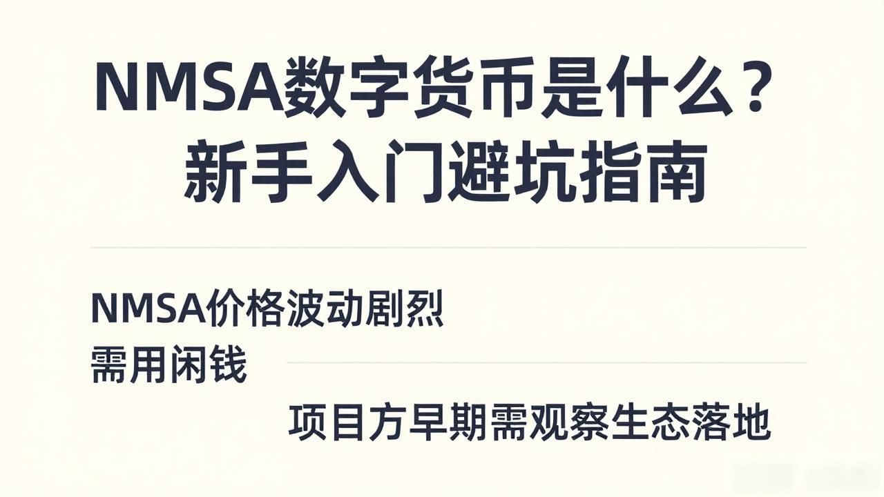 NMSA数字货币是什么？新手入门避坑指南