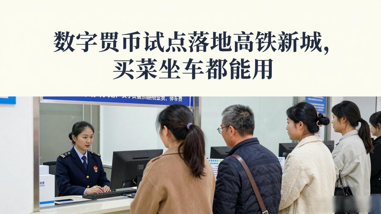 数字货币试点落地高铁新城，买菜坐车都能用