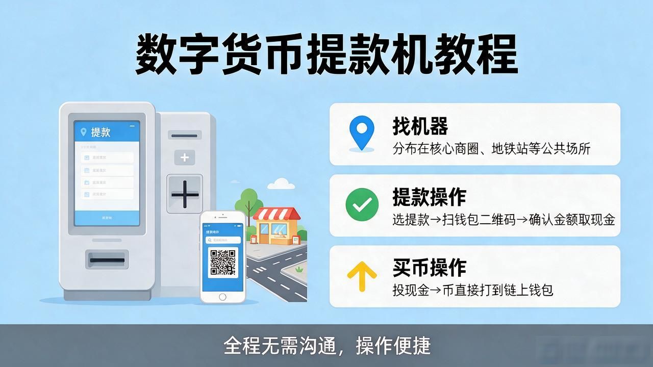 数字货币提款机教程：新手从找机器到提现，5分钟讲明白