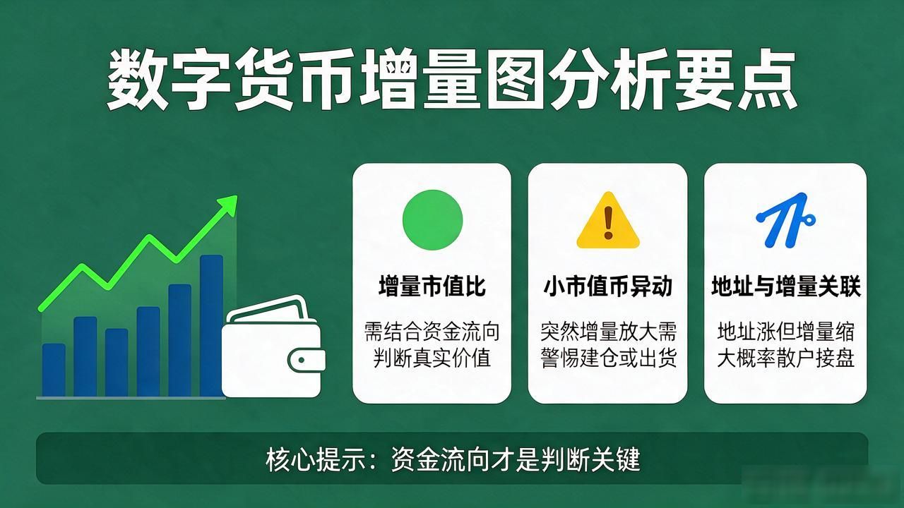 数字货币增量图怎么看？别被花哨指标骗了，资金流向才说真话