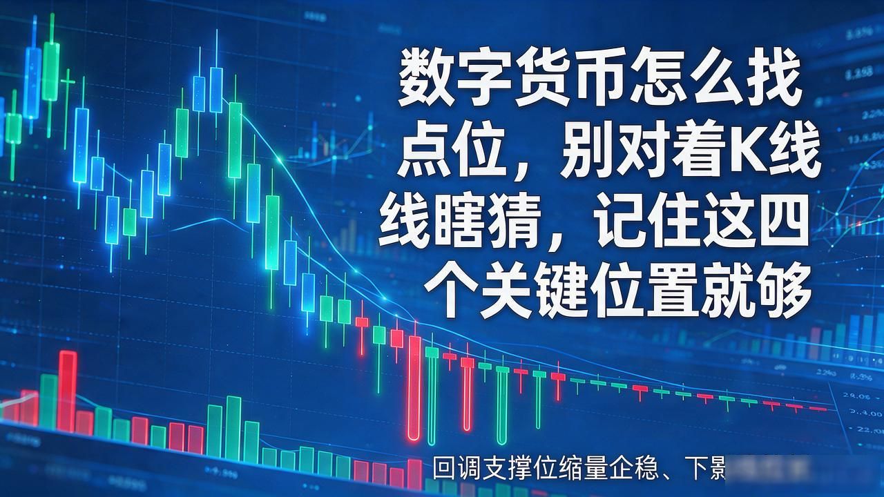 数字货币怎么找点位，别对着K线瞎猜，记住这四个关键位置就够